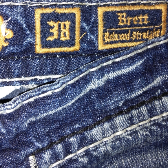 Rock Revival Brett relaxed straight jeans 38 - Picture 8 of 10